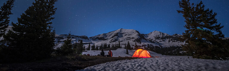 Best Backpacking Tents in field at night